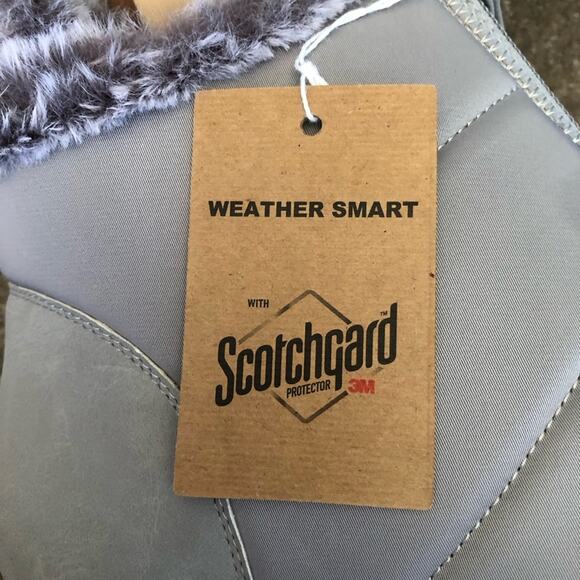 White Mountain Tamarin Puffer Ankle Zip Cozy Bootie Faux Fur Lined Size 7.5 NWB - Picture 8 of 13